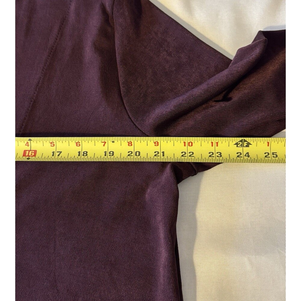 CHICO'S Travelers Dark Mulberry One Button Jacket 2 Large 12/14 Cardigan - Picture 12 of 12